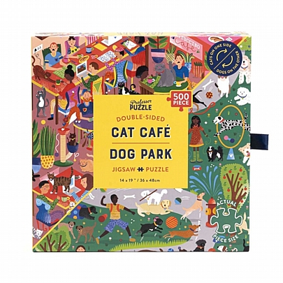 Παζλ Διπλής Όψεως - Cat Cafe & Dog Park (500κ.) - Professor Puzzle