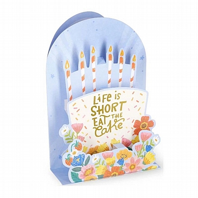 Ευχετήρια κάρτα Pop up με Φάκελο - Happy Birthday (Τούρτα/12x17) - Legami