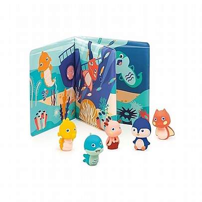 Βιβλιαράκι μπάνιου με 5 δακτυλόκουκλες - Ludi Βιβλιαράκι μπάνιου με 5 δακτυλόκουκλες - Ludi