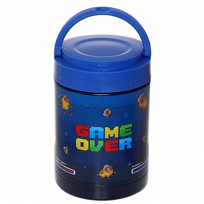 Φαγητοδοχείο θερμός Inox - Game over (500ml) - Puckator