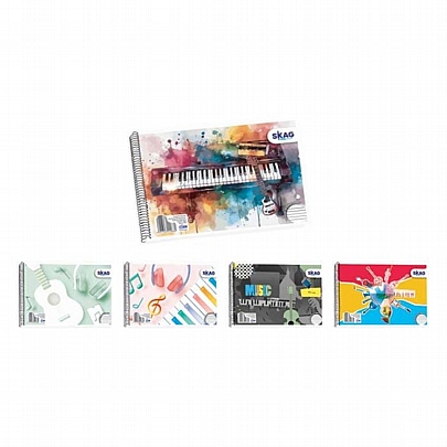Τετράδιο Μουσικής Σπιράλ Πεντάγραμμο B5 (40Φ.) - Skag Τετράδιο Μουσικής Σπιράλ Πεντάγραμμο B5 (40Φ.) - Skag