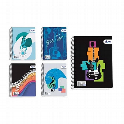 Τετράδιο Μουσικής Σπιράλ Πεντάγραμμο Α4 (40Φ.) - Skag Τετράδιο Μουσικής Σπιράλ Πεντάγραμμο Α4 (40Φ.) - Skag