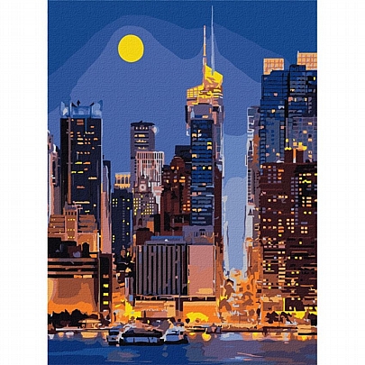 Ζωγραφική με ακρυλικά σε Καμβά με αρίθμηση: The streets of Manhattan (40x50) - Ideyka Ζωγραφική με ακρυλικά σε Καμβά με αρίθμηση: The streets of Manhattan (40x50) - Ideyka