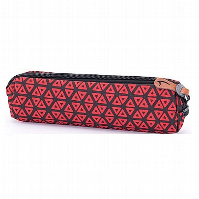 Κασετίνα βαρελάκι - Red Triangles - Mintra