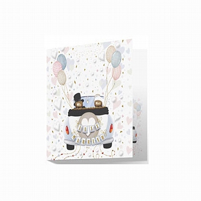 Ευχετήρια Ανάγλυφη κάρτα με Φάκελο - Just Married (Αμάξι γάμου/11x11) - Marpimar Ευχετήρια Ανάγλυφη κάρτα με Φάκελο - Just Married (Αμάξι γάμου/11x11) - Marpimar