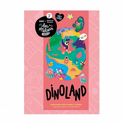 Χρωματίζω & Διακοσμώ με Αυτοκόλλητα - Dinoland - Les Ateliers