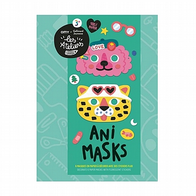 Κατασκευάζω & Διακοσμώ Μάσκες με Αυτοκόλλητα - Ζωάκια - Les Ateliers Κατασκευάζω & Διακοσμώ Μάσκες με Αυτοκόλλητα - Ζωάκια - Les Ateliers