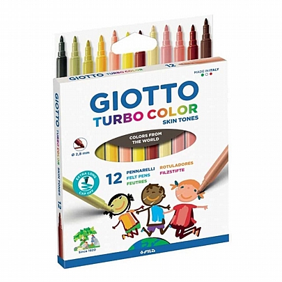Μαρκαδόροι λεπτοί 12 χρωμάτων - Giotto Turbo Skin Tone Μαρκαδόροι λεπτοί 12 χρωμάτων - Giotto Turbo Skin Tone