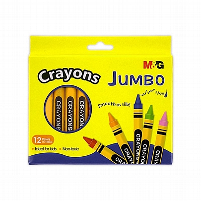Κηρομπογιές Jumbo 12 χρωμάτων (Ø1mm) - M&G Κηρομπογιές Jumbo 12 χρωμάτων (Ø1mm) - M&G
