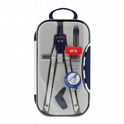 Διαβήτης Μεταλλικός με ροδέλα, έξτρα μύτη & αντάπτορα (17εκ.) - M&G Διαβήτης Μεταλλικός με ροδέλα, έξτρα μύτη & αντάπτορα (17εκ.) - M&G