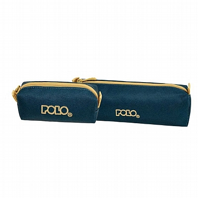 Κασετίνα βαρελάκι & πορτοφολάκι - Peacock Blue & Gold - Polo Wallet Dos Κασετίνα βαρελάκι & πορτοφολάκι - Peacock Blue & Gold - Polo Wallet Dos