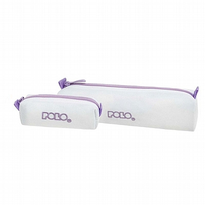 Κασετίνα βαρελάκι & πορτοφολάκι - White & Purple - Polo Wallet Dos Κασετίνα βαρελάκι & πορτοφολάκι - White & Purple - Polo Wallet Dos