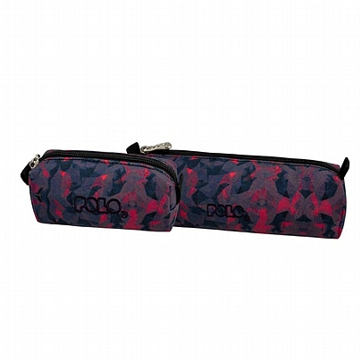 Κασετίνα βαρελάκι & πορτοφολάκι - Black & Red Shapes - Polo Wallet Shapes Κασετίνα βαρελάκι & πορτοφολάκι - Black & Red Shapes - Polo Wallet Shapes