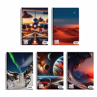 Τετράδιο σπιράλ A4 - 2 θέματα University Fun B. (60Φ.) - Skag Τετράδιο σπιράλ A4 - 2 θέματα University Fun B. (60Φ.) - Skag