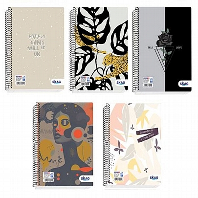 Τετράδιο σπιράλ Β5 - 3 θέματα University Fun (90Φ.) - Skag