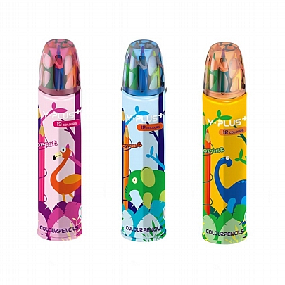 Ξυλομπογιές σε Μεταλλική θήκη 12 χρωμάτων - Y-Plus+ Ξυλομπογιές σε Μεταλλική θήκη 12 χρωμάτων - Y-Plus+