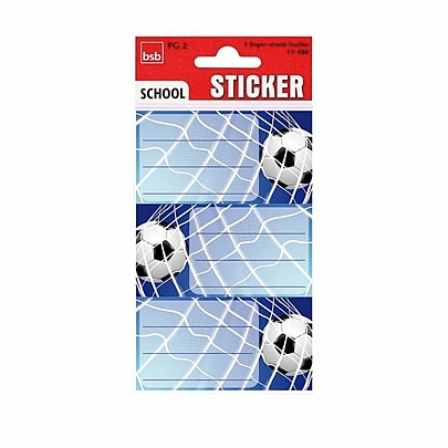 Αυτοκόλλητες ετικέτες - Ποδόσφαιρο (9τμχ.) - Bsb