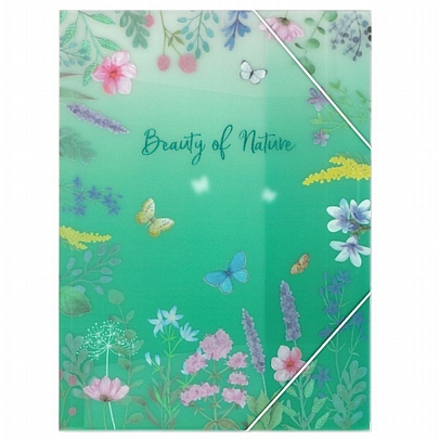 Πλαστικός φάκελος με λάστιχο - Mint Beauty of Nature (24x32) - Kandalepas