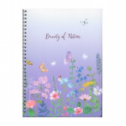 Σημειωματάριο Σπιράλ Ριγέ - Purple Beauty of Nature (60Φ.) - Kandalepas Σημειωματάριο Σπιράλ Ριγέ - Purple Beauty of Nature (60Φ.) - Kandalepas