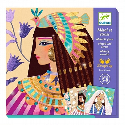 Κολάζ με Μεταλλικά φύλλα & Στρας - Πολύτιμα κοσμήματα - Djeco