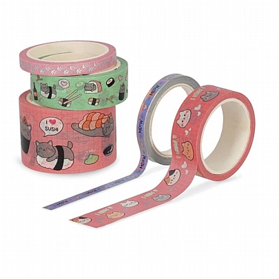 Σετ Διακοσμητικές ταινίες - Sushi Cats (5τμχ.) - Legami