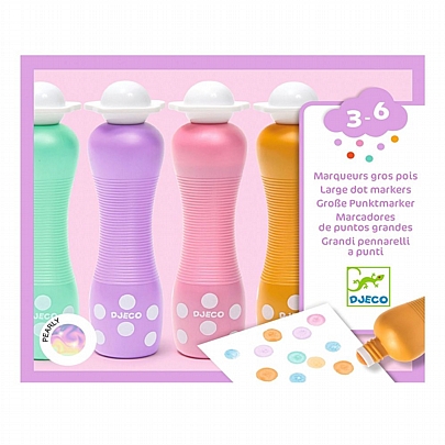 Μαρκαδόροι με Αφρώδη Μύτη - Περλέ Χρώματα - Djeco Μαρκαδόροι με Αφρώδη Μύτη - Περλέ Χρώματα - Djeco