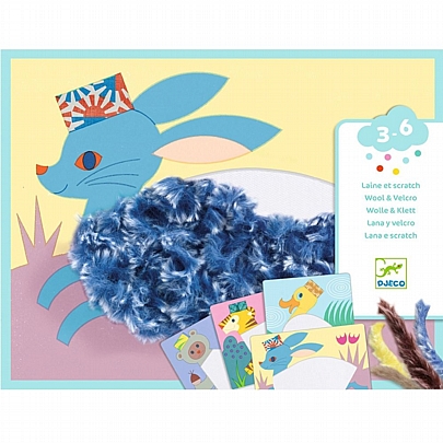 Δημιουργώ Εικόνες με Πούπουλα & Βέλκρο - Ζωάκια με καπέλο - Djeco