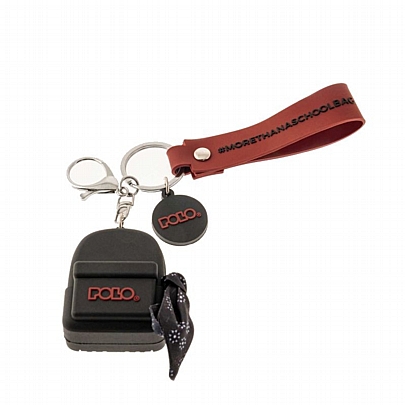 Μπρελόκ Σακίδιο - Black & Red - Polo Original