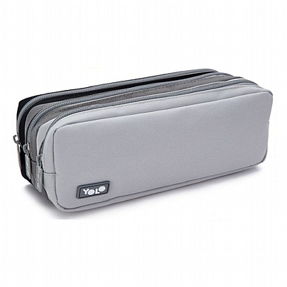 Κασετίνα (3 Θήκες) - Black & Grey - Yolo Κασετίνα (3 Θήκες) - Black & Grey - Yolo