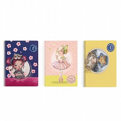 Τετράδιο σπιράλ B5 - 1 θέμα Miia (30Φ.) - Black&White Τετράδιο σπιράλ B5 - 1 θέμα Miia (30Φ.) - Black&White