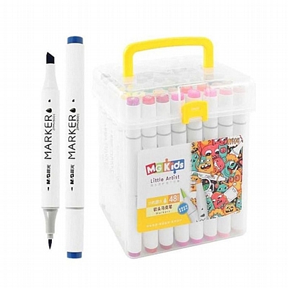 M&G Kids: Σετ μαρκαδοράκια Fine & Chisel (48 Χρωμάτων) - M&G