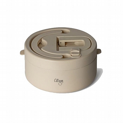 Φαγητοδοχείο θερμός από Χάλυβα με Διαχωριστικό - Beige (400ml) - Citron Φαγητοδοχείο θερμός από Χάλυβα με Διαχωριστικό - Beige (400ml) - Citron