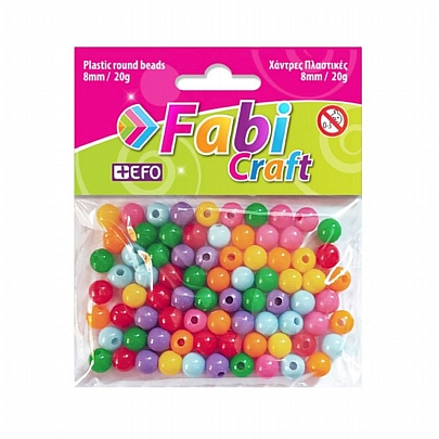 Ξύλινες Χάντρες - Πολύχρωμες (8mm/50τμχ.) - +Efo Ξύλινες Χάντρες - Πολύχρωμες (8mm/50τμχ.) - +Efo