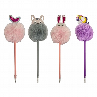 Στυλό PomPom Μπλε (0.5mm) - Animals - The Littles Στυλό PomPom Μπλε (0.5mm) - Animals - The Littles