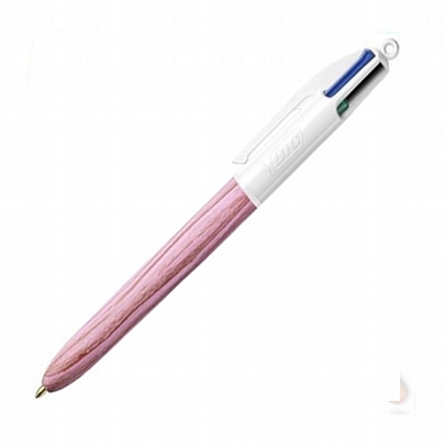 Στυλό 4 Χρωμάτων (1.0mm) - Pink Wood Edition - Bic Στυλό 4 Χρωμάτων (1.0mm) - Pink Wood Edition - Bic