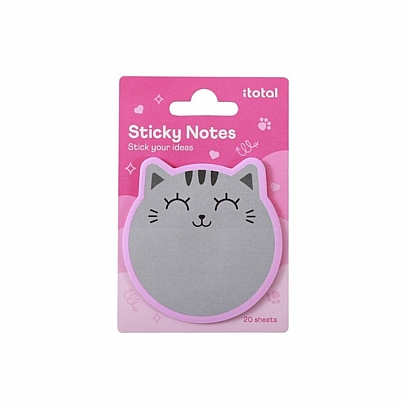 Αυτοκόλλητα Sticky Notes - Grey Cat (20χαρτάκια/7.0x7.8εκ.) - iTotal Αυτοκόλλητα Sticky Notes - Grey Cat (20χαρτάκια/7.0x7.8εκ.) - iTotal