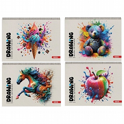 Μπλοκ ζωγραφικής σπιράλ A4 - Explosive (40Φ.) - Tettris Μπλοκ ζωγραφικής σπιράλ A4 - Explosive (40Φ.) - Tettris