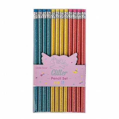 Σετ μολυβιών με σβήστρα - Unicorn Glitter (12τμχ./HB) - Little Tree Σετ μολυβιών με σβήστρα - Unicorn Glitter (12τμχ./HB) - Little Tree