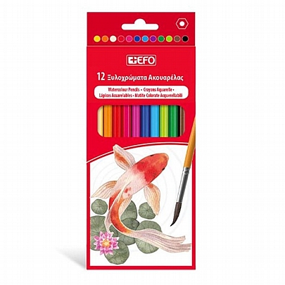 Ξυλομπογιές Ακουαρέλας 12 χρωμάτων - +Efo Ξυλομπογιές Ακουαρέλας 12 χρωμάτων - +Efo