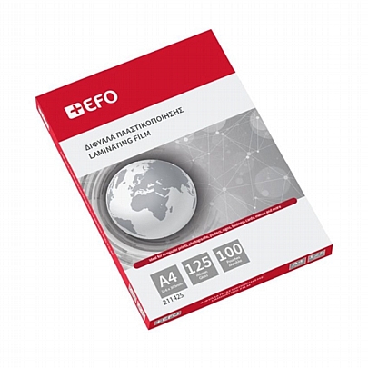 Ζελατίνες Πλαστικοποίησης Α4 (2x125mic./100τμχ.) - +Efo