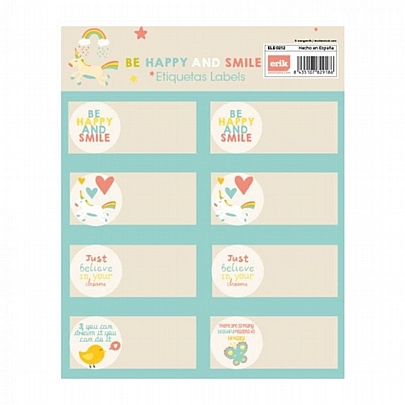 Αυτοκόλλητες ετικέτες - Be Happy And Smile (16τμχ.) - Grupo Erik Αυτοκόλλητες ετικέτες - Be Happy And Smile (16τμχ.) - Grupo Erik