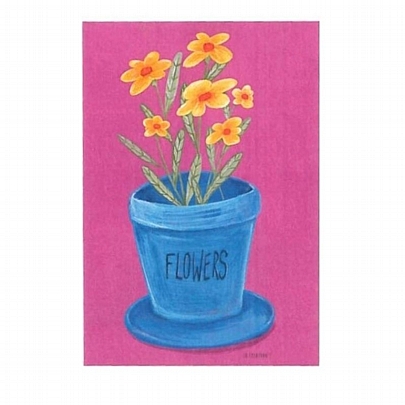 Χειροποίητη ευχετήρια κάρτα με Φάκελο - Flowers (11x15.5) - J.o. Creations Χειροποίητη ευχετήρια κάρτα με Φάκελο - Flowers (11x15.5) - J.o. Creations