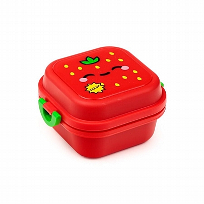 Φαγητοδοχείο Πλαστικό με Διαχωριστικό - Strawberry - Puckator Φαγητοδοχείο Πλαστικό με Διαχωριστικό - Strawberry - Puckator