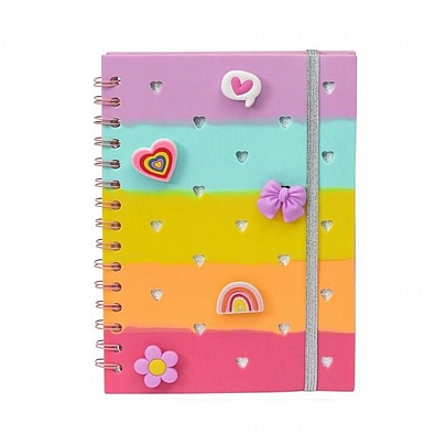 Σημειωματάριο Dotted με Αφρώδες Εξώφυλλο & Κλιπ - Rainbow Heart (14.5x21) - Moses Σημειωματάριο Dotted με Αφρώδες Εξώφυλλο & Κλιπ - Rainbow Heart (14.5x21) - Moses
