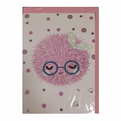Ευχετήρια κάρτα με Φάκελο - Pink Monster (12x17) - Marpimar Ευχετήρια κάρτα με Φάκελο - Pink Monster (12x17) - Marpimar