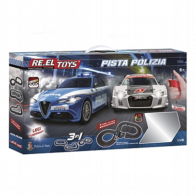 Ηλεκτρική Πίστα & 2 Αυτοκινητάκια (1/43) - Alfa Giulia Polizia & Mercedes AMG - Re.el Toys Ηλεκτρική Πίστα & 2 Αυτοκινητάκια (1/43) - Alfa Giulia Polizia & Mercedes AMG - Re.el Toys