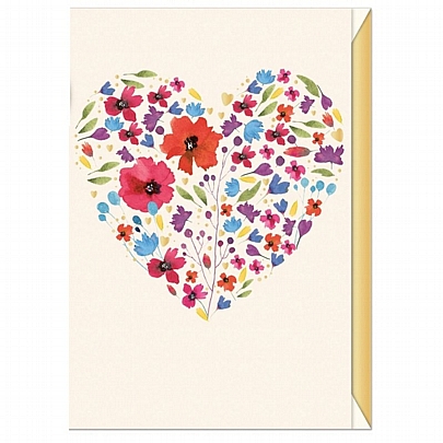 Ευχετήρια κάρτα με Φάκελο - Wildflowers heart (17.5x11.5) - ArteBene Ευχετήρια κάρτα με Φάκελο - Wildflowers heart (17.5x11.5) - ArteBene