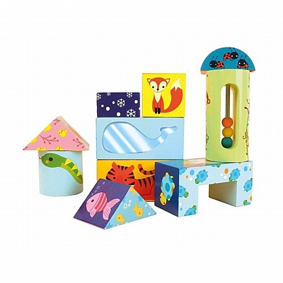 Ξύλινα Κυβάκια με Ήχους - Auzou Ξύλινα Κυβάκια με Ήχους - Auzou
