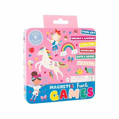 Μαγνητικό Κουτί Παιχνιδιών - Νεράιδα του Ουράνιου Τόξου (6 σε 1) - Floss & Rock Μαγνητικό Κουτί Παιχνιδιών - Νεράιδα του Ουράνιου Τόξου (6 σε 1) - Floss & Rock