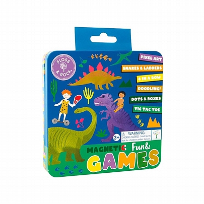 Μαγνητικό Κουτί Παιχνιδιών - Δεινόσαυροι (6 σε 1) - Floss & Rock Μαγνητικό Κουτί Παιχνιδιών - Δεινόσαυροι (6 σε 1) - Floss & Rock